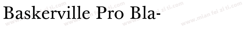Baskerville Pro Bla字体转换